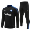 Inter Milan Trainings Sweatshirt Quarter-zip 2024-25 Zwarte - Kids